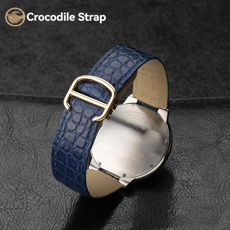 Crocodile leather watch strap  - đánh giá và giá Cartier Watch Ballon Bleu