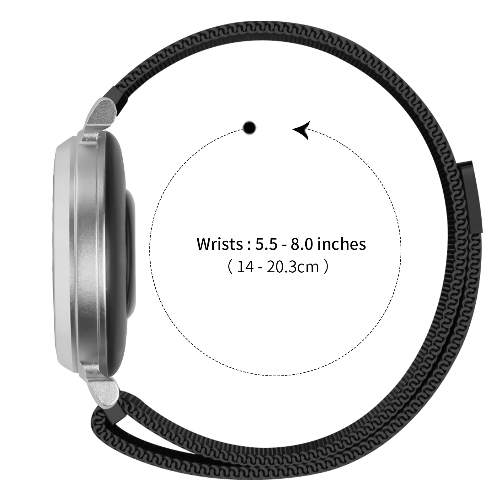 14mm Milanese Loop For Garmin  - đánh giá và giá Milanese Loop Magnetic