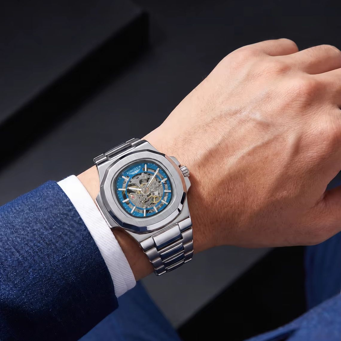 LONGLUX Men Automatic Mechanic - đánh giá và giá Seiko Watch 5 Sports